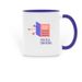 Official Conference Coffee Mug, a Dark Blue Two-Tone Ceramic Mug