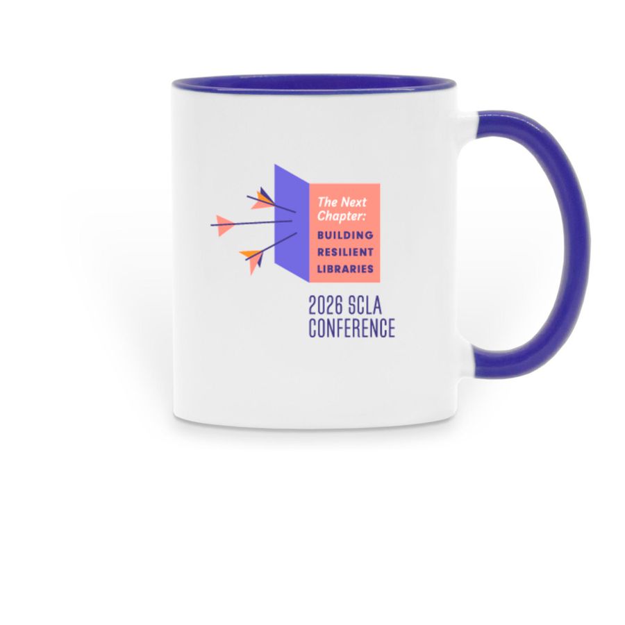 Official Conference Coffee Mug, a Dark Blue Two-Tone Ceramic Mug