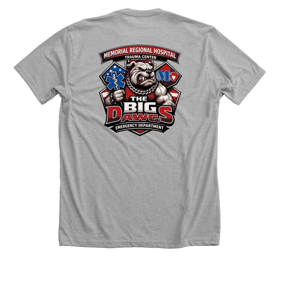 MRH ED BIG DAWG TEE, a Athletic Heather Premium Unisex Tee (back-view)