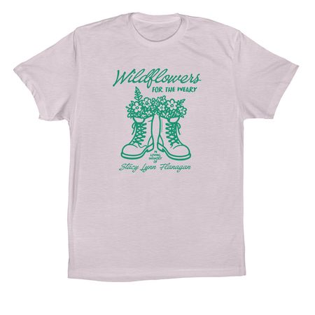 Wildflowers For The Weary, a Lavender Dust Premium Cotton Tee