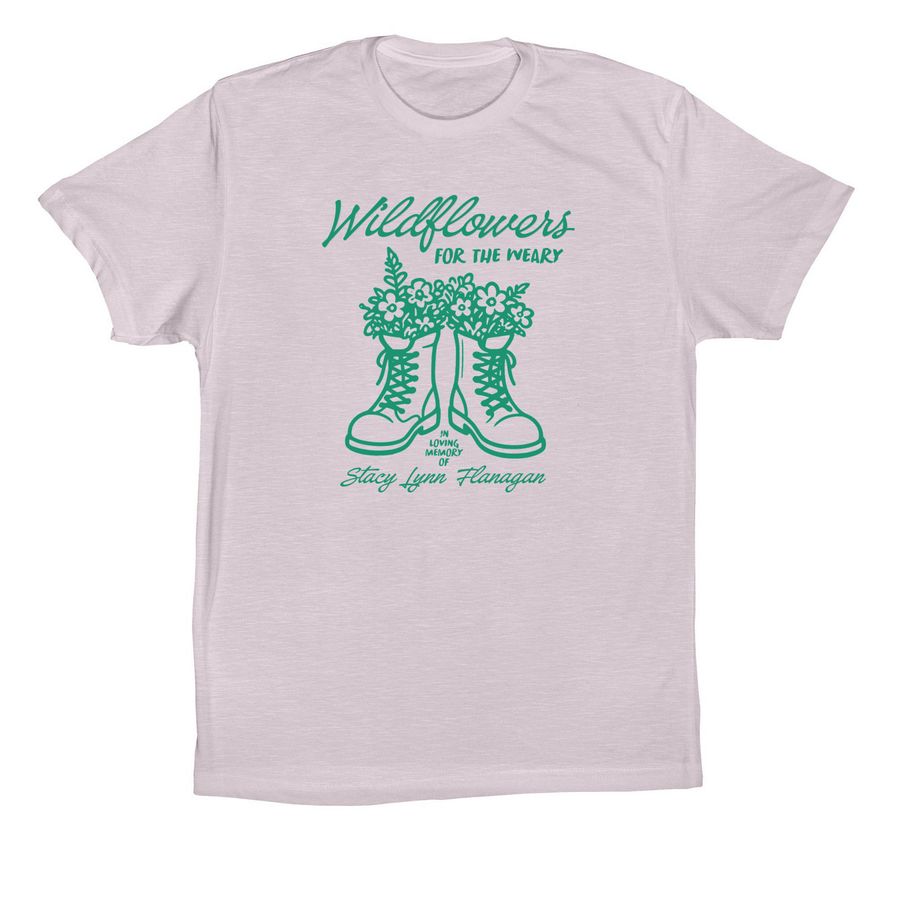 Wildflowers For The Weary, a Lavender Dust Premium Cotton Tee