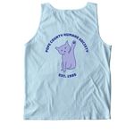 PCHS Cat Design Apparel Fundraiser, a Chambray Comfort Colors Tank Top (back-view)