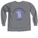 PCHS Cat Design Apparel Fundraiser, a Granite Comfort Colors Long Sleeve Tee (back-view)