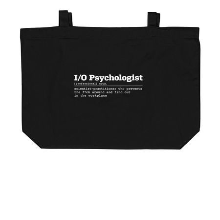 Fool Around Totes, a Black Large Organic Cotton Tote Bag
