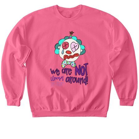 Clowning Around Edition, a Pink Lemonade Softstyle Crewneck Sweatshirt