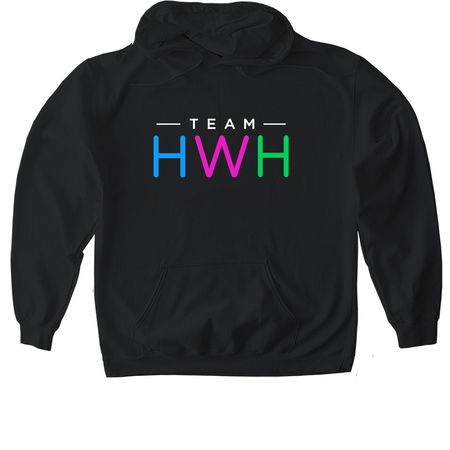 Support TeamHWH, a Black Gildan Softstyle Pullover Hoodie