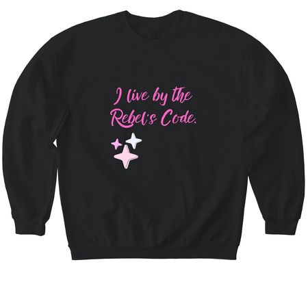 Rebel's Code., a Black Softstyle Crewneck Sweatshirt