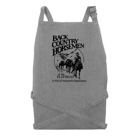 Chef Aprons, a Grey Denim Recycled Denim Bib Apron