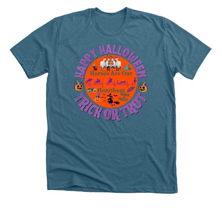 Happy Halloween Heartbeat Logo 2026, a Heather Deep Teal Premium Unisex Tee