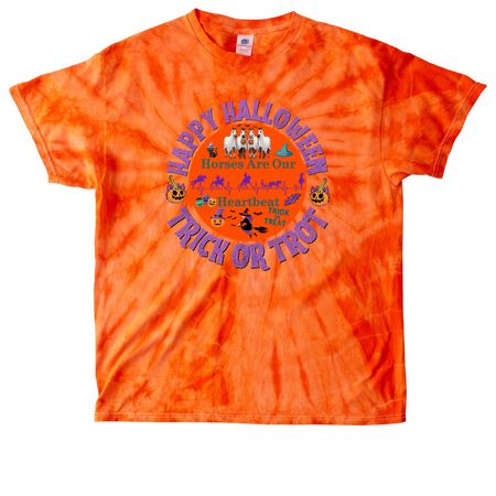 Happy Halloween Heartbeat Logo 2026, a Orange Classic Tie Dye Tee