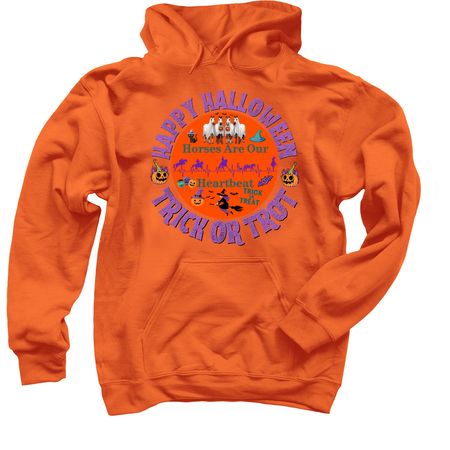 Happy Halloween Heartbeat Logo 2026, a Orange Pullover Hoodie