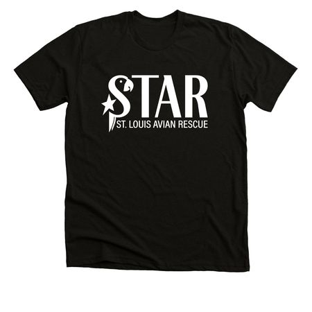 White Logo - Unisex, a Solid Black Blend Premium Unisex Tee