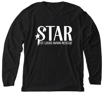 White Logo - Unisex, a Solid Black Blend Premium Long Sleeve Tee