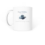 Four Pebbles Mugs, a White Coffee Mug (back-view)
