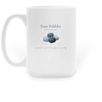 Four Pebbles Mugs, a White Large Coffee Mug (back-view)