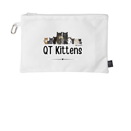Buy a Pouch. &nbsp;Send a QT Kitten to College!, a White Grove Go-Go Pouch