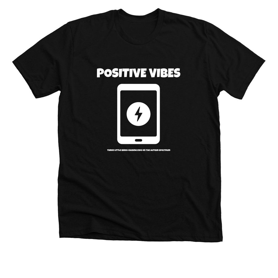 POSITIVE VIBES, a Solid Black Blend Premium Unisex Tee