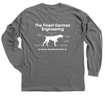 German Engineering Shirts, a Charcoal Classic Long Sleeve Tee (back-view)