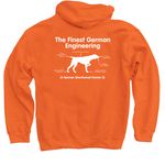 German Engineering Shirts, a Orange Pullover Hoodie (back-view)