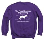German Engineering Shirts, a Purple Crewneck Sweatshirt (back-view)