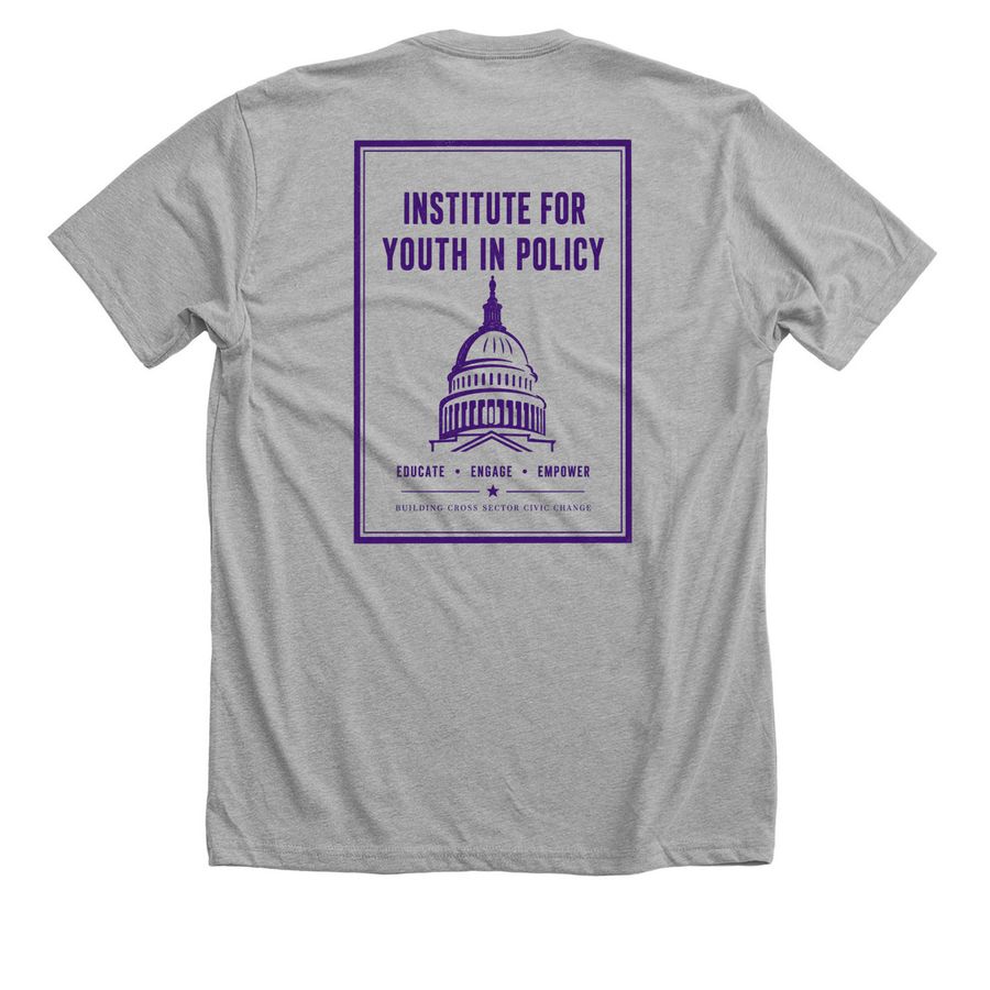YIP Essentials Collection, a Athletic Heather Premium Unisex Tee (back-view)