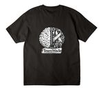 Team Wade Burger, a Black Unisex Heavyweight Tee (back-view)