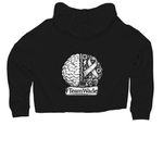 Team Wade Burger, a Black Women?s Lightweight Cropped Hoodie (back-view)