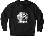Team Wade Burger, a Black Stanley/Stella Unisex Cultivator 2.0 Zip Up Pullover Hoodie (back-view)