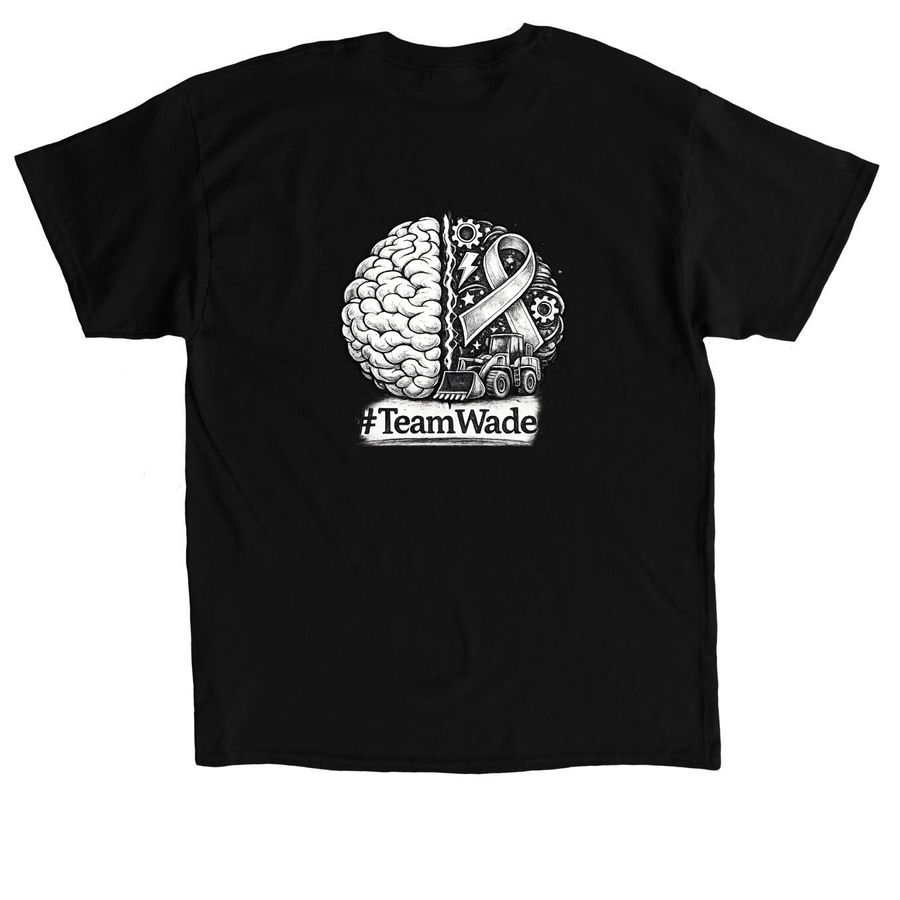 Team Wade Burger, a Black Classic Unisex Tee (back-view)