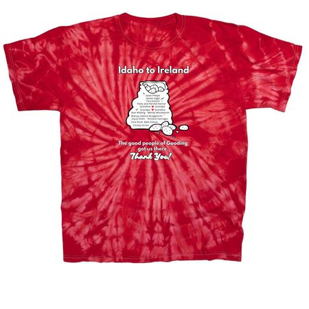 Idaho to Ireland, a Red Classic Tie Dye Tee