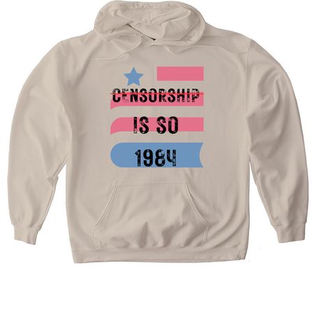 Banned Books Week 2025, a Sand Gildan Softstyle Pullover Hoodie
