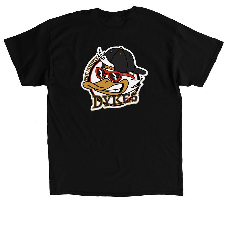 Classic Mighty Dykes, a Black Classic Unisex Tee (back-view)