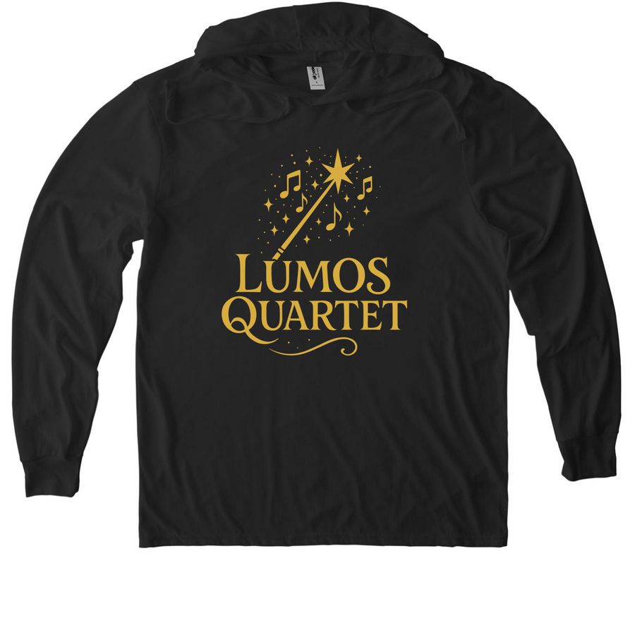 Shine With Lumos, a Space Black Allmade Eco Triblend Hoodie Tee