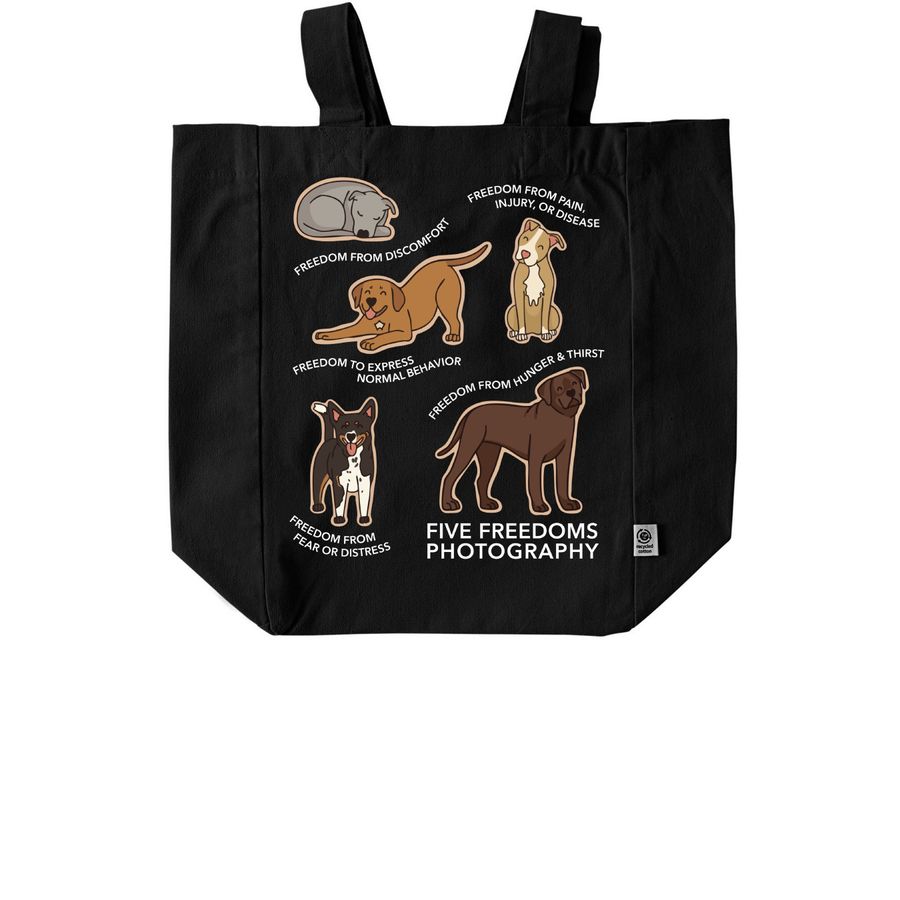 Five Freedoms X Meredith Canty Tote Bag, a Black Recycled Cotton Tote Bag