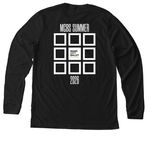 2026 Summer Intensive Shirts (White Logo), a Solid Black Blend Premium Long Sleeve Tee (back-view)