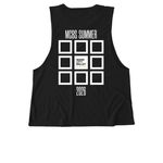 2026 Summer Intensive Shirts (White Logo), a Deep Black Allmade Eco Triblend Women?s Muscle Tank (back-view)