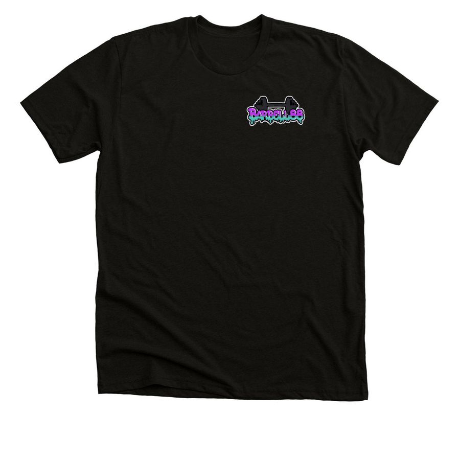 Uplifting Heroes - Powerlifting, a Black Heather Premium Unisex Tee