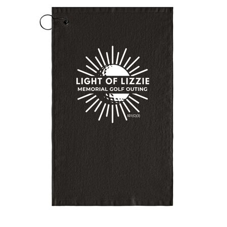 LoL Golf Outing Golf Towel, a Black Golf Towel