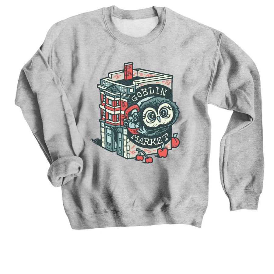 Goblin Market Storefront Logo, a Sport Grey Crewneck Sweatshirt