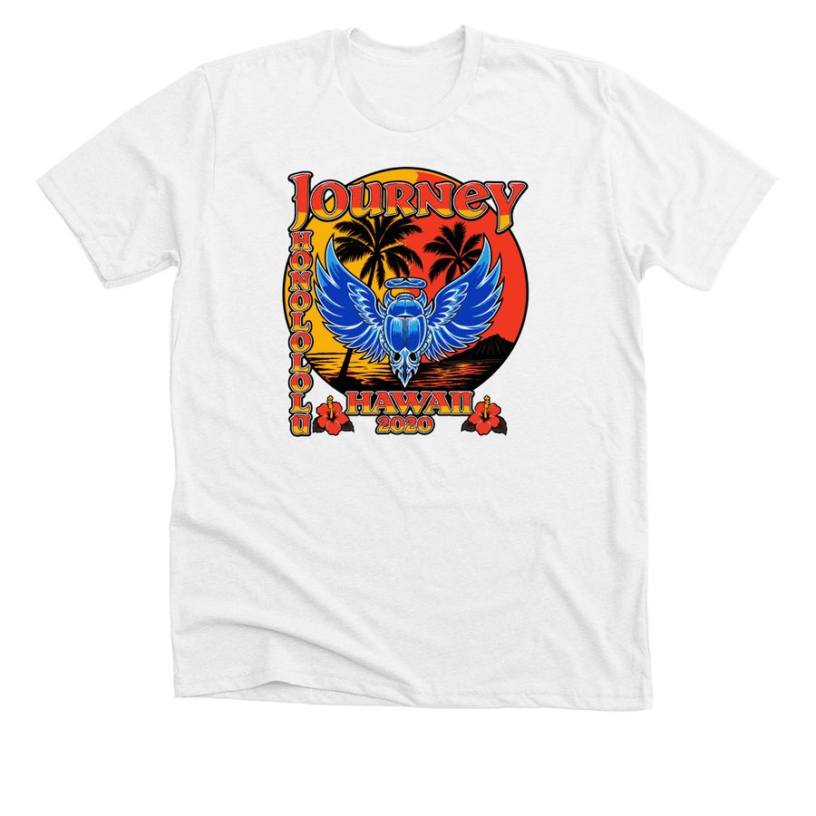 Journey Freedom Tour Hawaii 2023 Vintage Grap, a Solid White Blend Premium Unisex Tee
