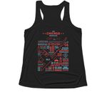 Chicago Marathon CDP Shirt, a Black Women's Performance Tank (back-view)