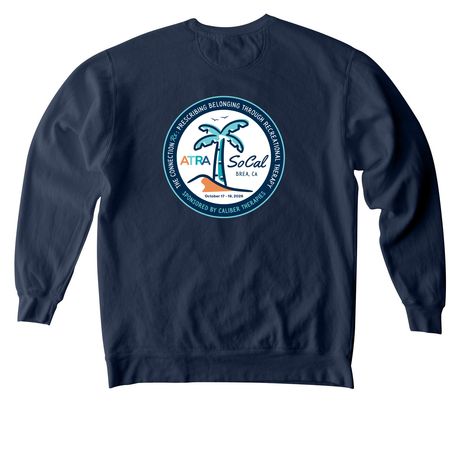 California Wavy&nbsp;, a True Navy Comfort Colors Crewneck Sweatshirt (back-view)