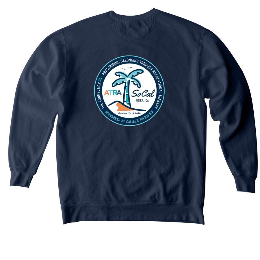 California Wavy&nbsp;, a True Navy Comfort Colors Crewneck Sweatshirt (back-view)