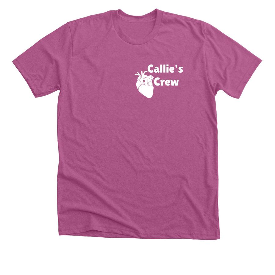 Callie's Heart Transplant Journey <3, a Heather Magenta Premium Unisex Tee