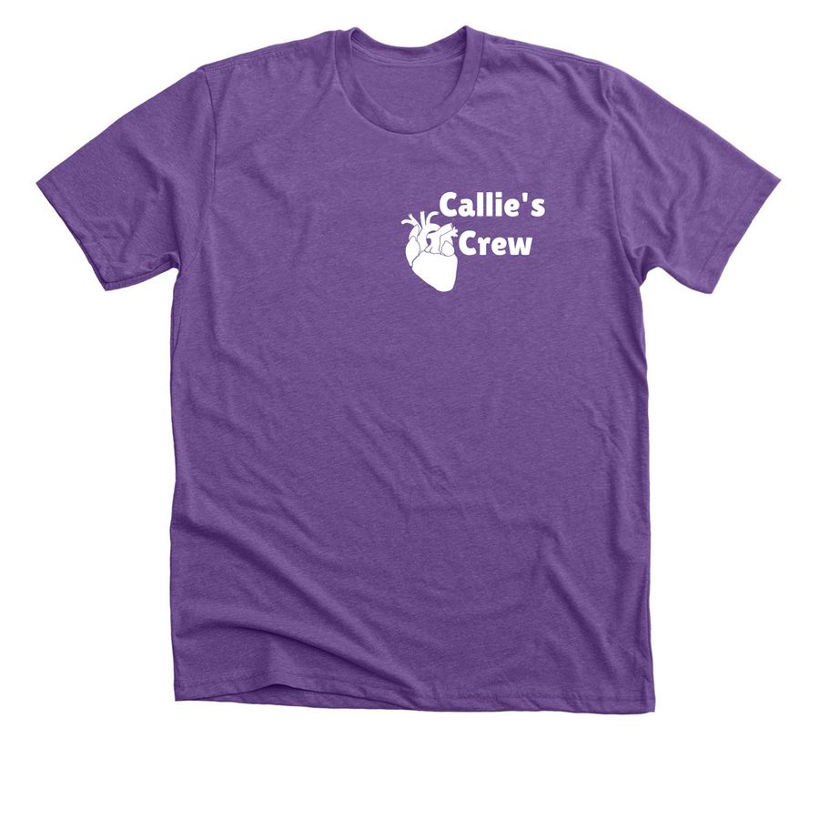 Callie's Heart Transplant Journey <3, a Heather Team Purple Premium Unisex Tee