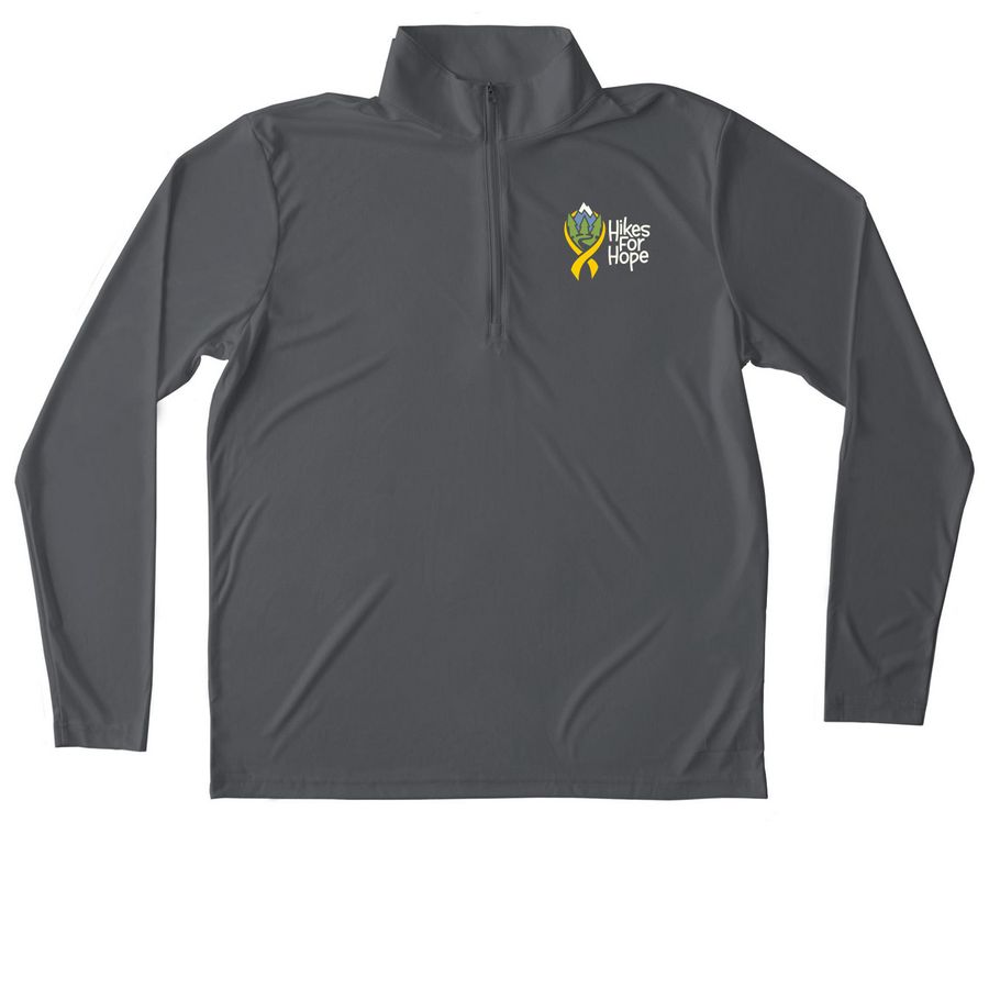 Hikes For Hope Quarter-Zips, a Iron Grey Unisex Performance Quarter Zip Pullover