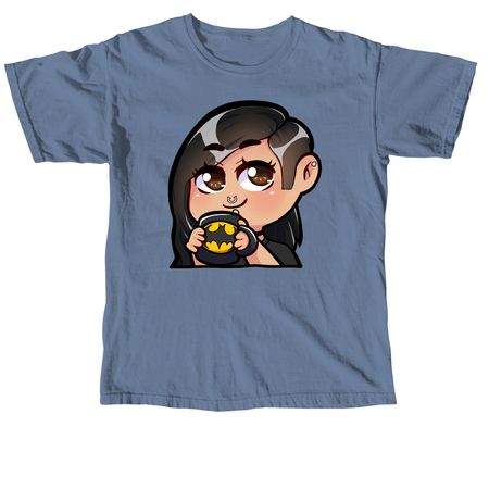 Chaos and Caffeine, a Blue Jean Comfort Colors Unisex Tee