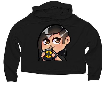 Chaos and Caffeine, a Black Women?s Lightweight Cropped Hoodie
