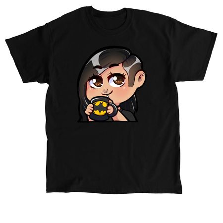 Chaos and Caffeine, a Black Classic Unisex Tee