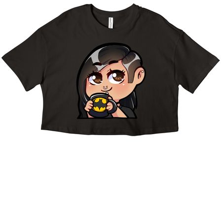 Chaos and Caffeine, a Black Women?s Cropped Cotton Tee